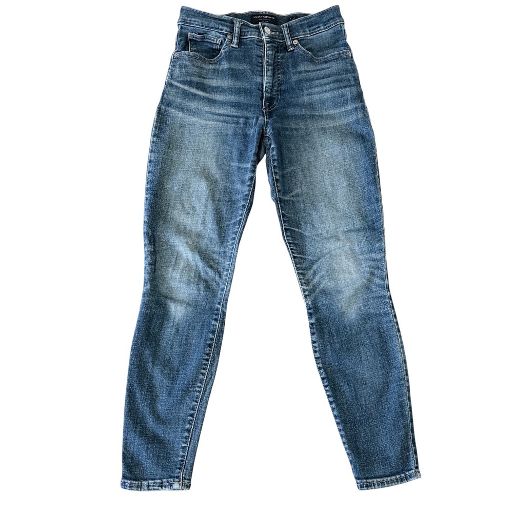 Lucky Brand‎ Bridgette High Rise Skinny Jeans Womens 4/27 Ankle Medium Wash Blue